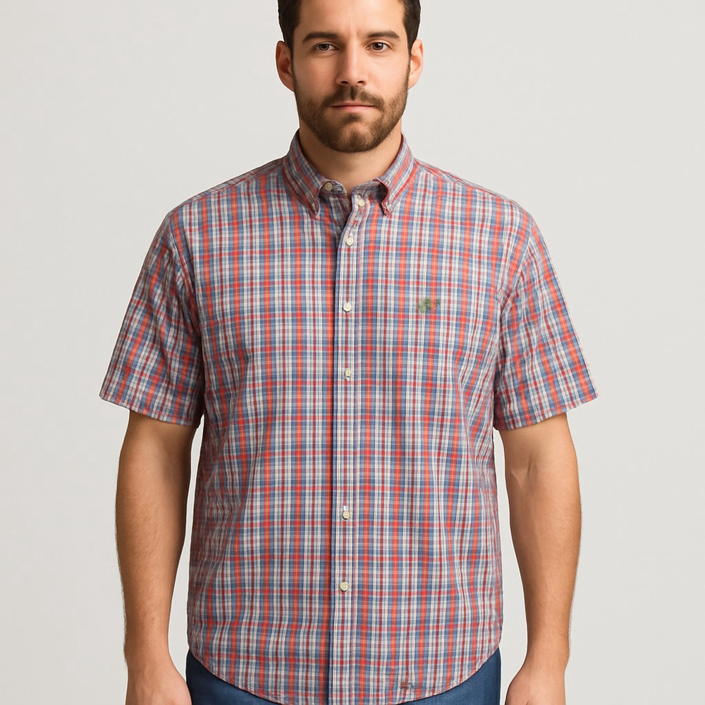 U.S. Polo Assn. XXL Plaid Button-Down Shirt – Short Sleeve